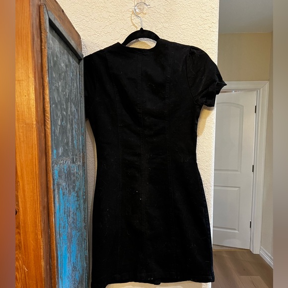 Forever 21 Black Button Dress - Picture 2 of 2